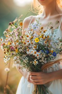 Keep it intimate with 34 wildflower wedding bouquets. Perfect for small, relaxed gatherings where nature's beauty shines. #IntimateWeddings #SmallGatherings