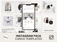 Aesthetic E-commerce Instagram Post Templates to Customize on Canva. These trendy templates will make your Instagram feed stand out and help attract your audience. Easily edit and create stunning images that match your brand with these Canva templates for Instagram. Grow your Instagram account with these aesthetic E-commerce Canva templates that contain 140 Instagram shop posts (including two different Instagram sizes), completely transforming your Instagram feed. These templates work perfectly