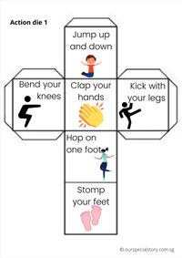 📣 New theme! Time to get up and move with our Body Parts Dice Game! Being aware of one's own body is an important aspect of a child's development. Play this game now!