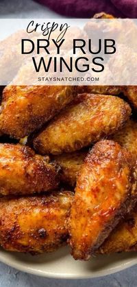 These crispy Dry Rub Chicken Wings are made with the best homemade spice blend. Instructions for either oven baking or air frying the chicken wings are included. These party wings have the flavor of smoked paprika, brown sugar, garlic powder, and more. You are in control of the flavor when you make your own spice blend!