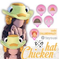 Non VIP cute hat hack 💗  Key words: dti, dress to impress, idea, ideas, inspo, inspiration, reference, tutorial, tutorials, references, inspirations, outfits, outfit, Roblox, girly Roblox outfit, aesthetic, core, look, looks, dti hack, hacks, hat , duck hat, chicken hat, cute