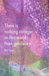 There is nothing stronger in the world than gentleness - Han Suyin We love the book 365 Days of Wonder - by R J Palacio, full of inspiring quotes!