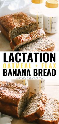 Lactation Oatmeal Flax Banana Bread (Gluten-Free)