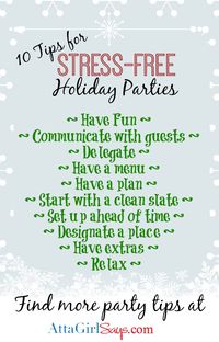 10 Tips for Stress-Free Holiday Parties and Entertaining