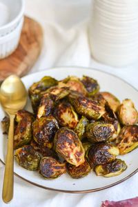 Vegan Maple Dijon Mustard Roasted Brussels Sprouts - Earthly Provisions