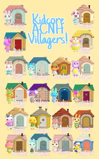 Kidcore Animal Crossing New Horizons Villagers with houses