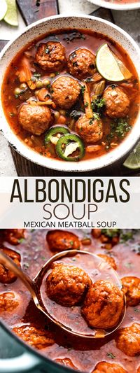 This easy recipe for Albondigas Soup is made with a savory tomato-based broth, plenty of chopped veggies, and tasty little homemade meatballs. Chock full of nutrition and goodness, it’s a cozy, comforting meal.