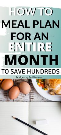 Are you wondering how to save money each month on your groceries? A monthly meal plan is one of the best ways to cut your monthly grocery budget. Here are some easy ideas to get you started to help you save time and money. #savemoney #mealplan #mealplanning #budget