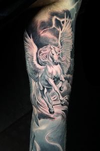 Pegasus Greek Tattoo  , limited availability at Revival Tattoos
