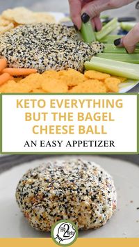 Looking for a yummy keto appetizer or just a fun dip to snack on around the house? You’ve got to give this super simple Keto Everything Bagel Cheese Ball recipe a try! It takes only 10 minutes to whip up, but it looks almost too extravagant to eat. This keto appetizer idea is brought to ya by our brilliant team member Emily, and is an easy Hip2Keto team favorite! #keto