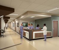 This nursing station does not allow nursing staff to keep their patient's within eye view. By creating a central nursing station in the center of the unit, nursing staff would be able to visually monitor patients closer.