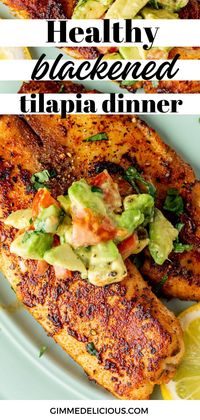 Healthy, Fresh, and Flavorful Blackened Tilapia coated with a generous blend of spices that transform this humble cut of fish into a 5-star dish! Make this tasty and easy recipe from gimmedelicious.com