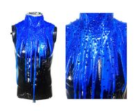 Swarovski detailed cobalt SSIK silicone neck drip for Patricia Field #LifeBall2019