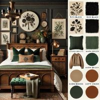 Vintage Charm Meets Modern Mystery: 25 Dark Cottage Core Bedroom Ideas