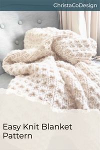 If you’re looking for a handmade housewarming gift this super bulky blanket knitting pattern works up quickly and you can customize the colors to suit the home.