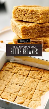 15-Min Prep Peanut Butter Brownies - Tastilly