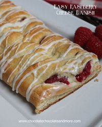 Easy Braided Raspberry Cheese Danish - use your favorite fresh fruit