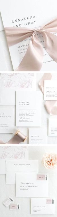 Our Annalena design is the perfect introduction to your wedding day! Printed in black ink with a vintage blush anenomes envelope liner and tied with Antoinette silk ribbon, it's sure to impress all of your guests.