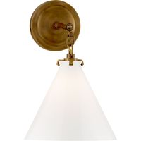 This 1 light Conical Bath Sconce from the Thomas O'Brien Katie6 collection by Visual Comfort Signature Collection (Formerly Visual Comfort)  will enhance your home with a perfect mix of form and function. The features include a Hand-Rubbed Antique Brass finish applied by experts.   Product Features Include: Brand: Visual Comfort Signature Collection  Collection: Thomas O'Brien Katie6  SKU: TOB2225HAB/G6-WG  UPC: 756808967051  Category: Bathroom Vanity Light  Finish: Hand-Rubbed Antique Brass  Sh