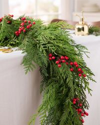 Fresh Cedar Grove Christmas Wreath and Garland | Balsam Hill