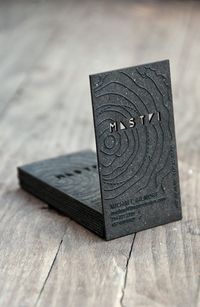 Museum Board Business Cards Laser-Cut with Your by StudioeQ in marina del rey