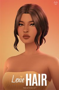 Relaxed bun hairstyle for The Sims 4. This bun is perfect for weddings, elegant outfits, or casualwear. Maxis match cc for ts4