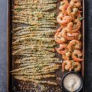 Try the Garlicky Shrimp with Asparagus Fries and Meyer Lemon Aioli Recipe on williams-sonoma.com/