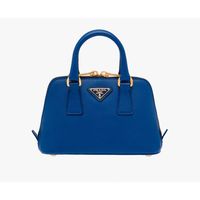 PRADA Small Bag ($1,260) ❤ liked on Polyvore featuring bags, handbags, shoulder bags, light blue, new arrivals, women, blue leather handbags, genuine leather handbags, prada shoulder bag y mini shoulder bag