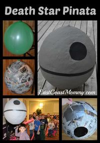 This website has step-by-step instructions for crafting this AWESOME Star Wars pinata. It's easy, inexpensive, and a fun addition to a Star Wars party!