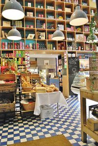 Floor-to-ceiling shelving