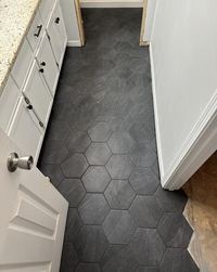 Satori Gios Graphite Hexagon 8-in x 10-in Matte Porcelain Floor and Wall Tile in the Tile department at Lowes.com