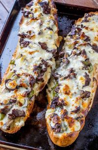 Stuffed Beef, Cheese & Peppers French Bread - (Free Recipe below)