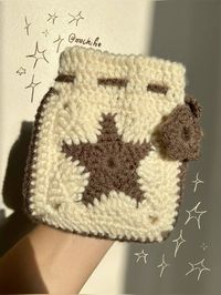 #crochet #crochetpouch #yarn #aesthetic #crochetideas #star #stars