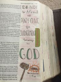 Bible journaling Deuteronomy 1:17