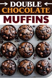 Rich, decadent, and utterly irresistible, these double chocolate muffins, with pockets of melt goodness in every bite, are the perfect way to start your day.