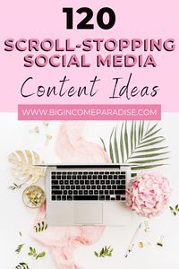 You need to consistently create content and post it daily if you want to grow your online business fast. So how can you come up with new Social media content ideas every day? I put together 120 Killer Content Ideas for Social Media that you can start using right now. Check it out on my blog and start posting new content ideas that your audience will love and engage with. #socialmediacontent #socialmediacontentideas #contentmarketing #contentcreation #ContentIdeas #SocialMedia