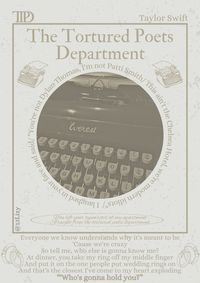 The Tortured Poets Department- Taylor Swift- TTPD- poster- music poster- room poster