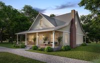 Modern Farmhouse Plan: 1,800 Square Feet, 3 Bedrooms, 2.5 Bathrooms - 7568-00012