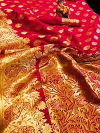 Catalogue: *MANNAT* *We r not making only saree,we try to make beauty more beautiful* Sd¹³⁰ *Rate:1650+$* Fabric :Super soft lichi silk Gold jari saree with nice & attractive design. Blouse :Tone to tone color with gold belt on border to increase personality.Attched with saree. *Don't run after cheap Quality* 💯 *Quality Product*💯