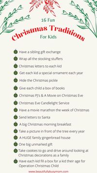 fun Christmas traditions for kids