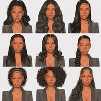 Alpha Hair Sims 4 | #hair #hairstyle #amazonhair #humanhair