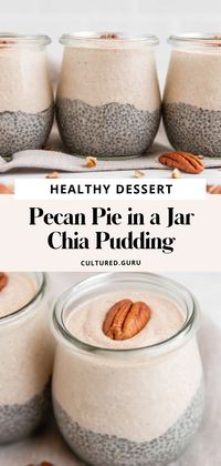 This southern pecan pie in a jar is a simple pecan pie pudding with chia seeds is inspired by my favorite Louisiana dessert, maple pecan pie! This chia pudding has two delicious layers, the pecan pudding layer and a vanilla and maple chia pudding layer.