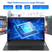 SGIN 15.6 Inch Laptop, Computer with Intel Celeron J4105 (up to 2.5Ghz) 4 core processor, 8GB RAM 256GB SSD(TF 512GB), FHD Laptops, HDMI, 2.4G+5G WiFi, BT 4.2, 2xUSB 3.2, Type-C, UK Keyboard Film : Amazon.co.uk: Computers & Accessories