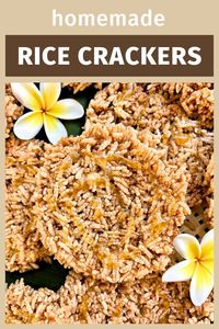 This homemade rice crackers recipe is the perfect snack for your next party. They're fun to make and can be topped with anything you like for a tasty snack or dessert.