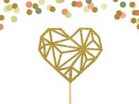 This modern Geometric Heart Cake Topper by FlyingOwlStudio on Etsy is perfect for any heart or love themed event! Engagement Party, Bridal Shower, Wedding, Valentines Day, Baby Shower & more. Available in a variety of glitter and metallic colours.