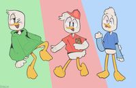 DINO! 🎬 on Twitter: "it’s the triplets !! 🟢🔴🔵 #ducktales2017 #DuckTales… "