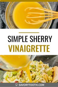 An easy, vibrant sherry vinaigrette recipe with only a few ingredients -- low carb, keto, whole 30, and paleo. Better than balsamic, use this healthy dressing to instantly brighten up any kind of salad.