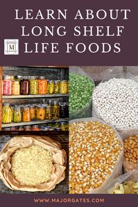 Learn how to store some great foods for the long term.  Take advantage of store sales and famers markets.  Learn how long some foods can last.