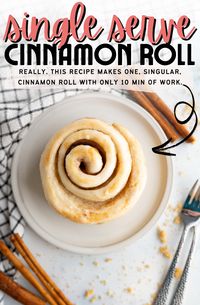 Single Serve Cinnamon Roll  - Cooking With Karli