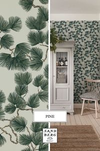 Pine wallpaper is one of the most popular wallpapers from Sandberg wallpaper. Here in a green color scheme. Nippon wallpaper collection is Sandberg wallpapers interpretation of the Japanese wabi-sabi tradition. In Japan, the pine symbolizes long life, honor, and youth. A perfect wallpaper idea for your living room or master bedroom.